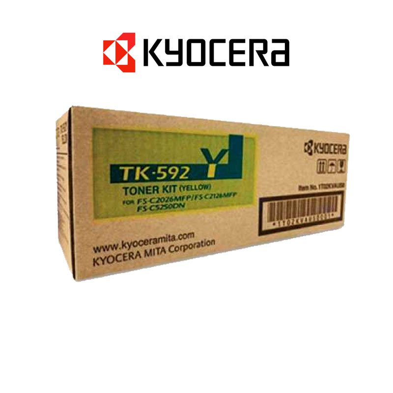 OEM Kyocera Mita TK-592Y (1T02KVAUS0) Toner Cartridge, Yellow, 5K Yield main image 0