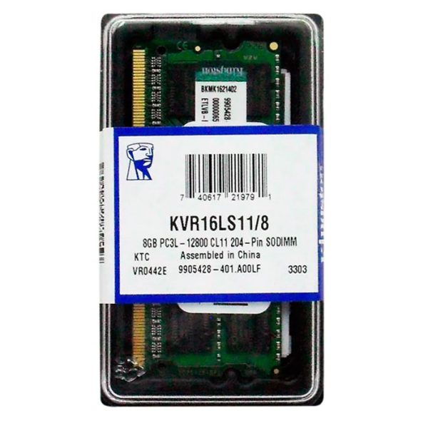 Memoria Kingston KVR16LS11 /4wp, 4gb DDR3L Sodimm