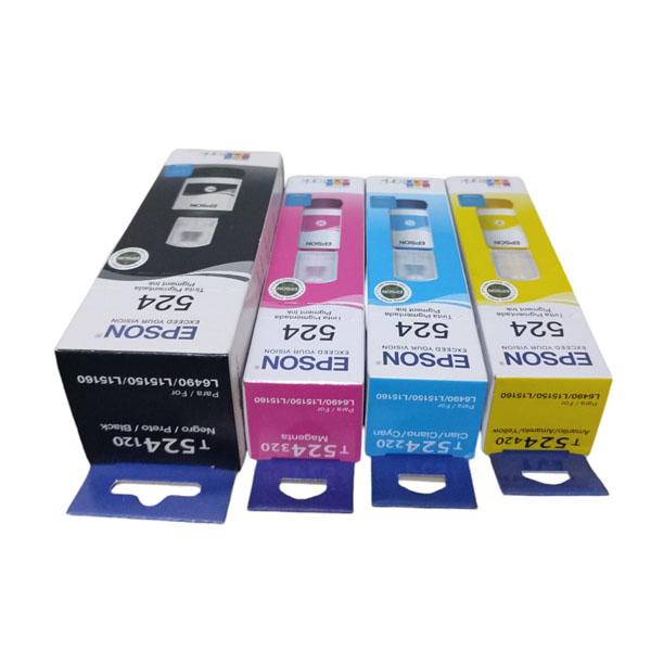 Kit de Tintas Epson T524 Negro, Magenta, yellow, Cyan